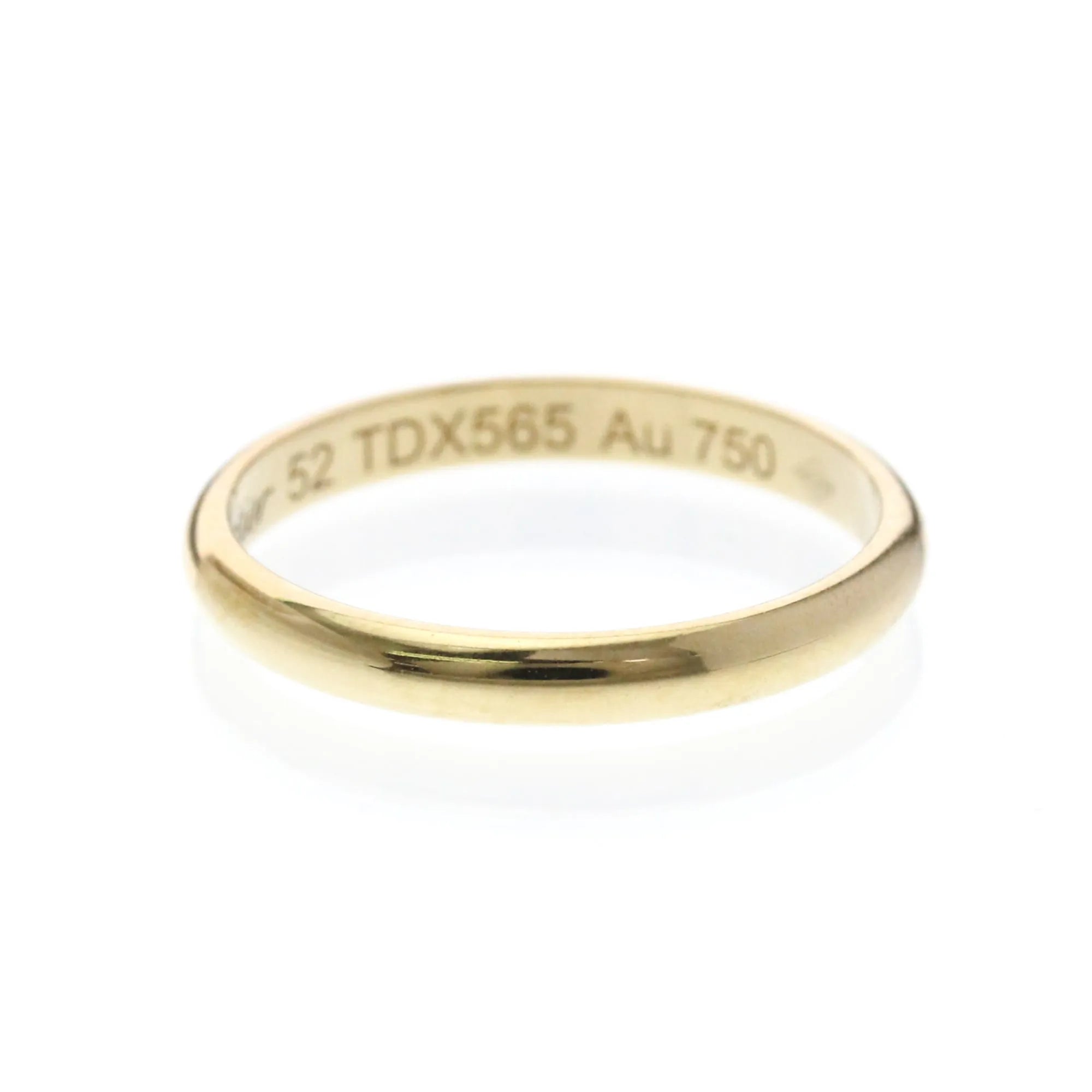 Cartier 1895 Wedding Band 18K Yellow Gold Gold Yellow_Gold Ring Jewelry (Pre-Owned)