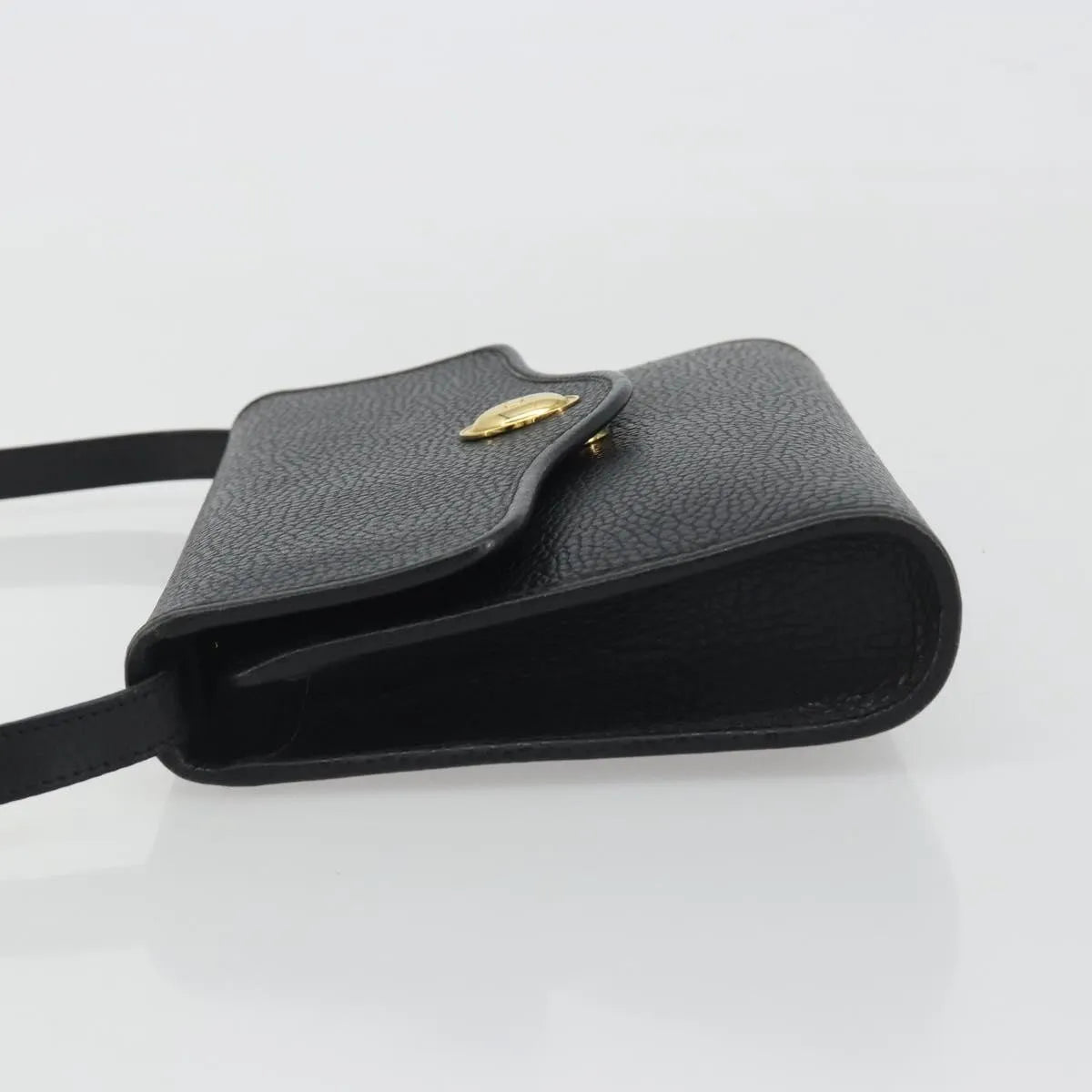 Christian Dior Vintage Cd Flap Leather Black Leather Shoulder Bag Bag (Pre-Owned)