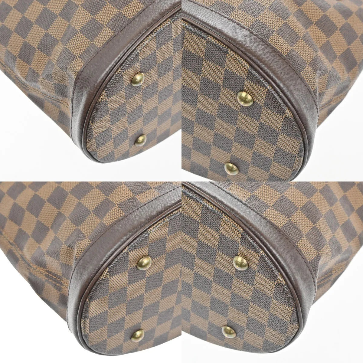 Louis Vuitton Marais Bucket Damier Brown Leather Shoulder Bag Bag (Pre-Owned)