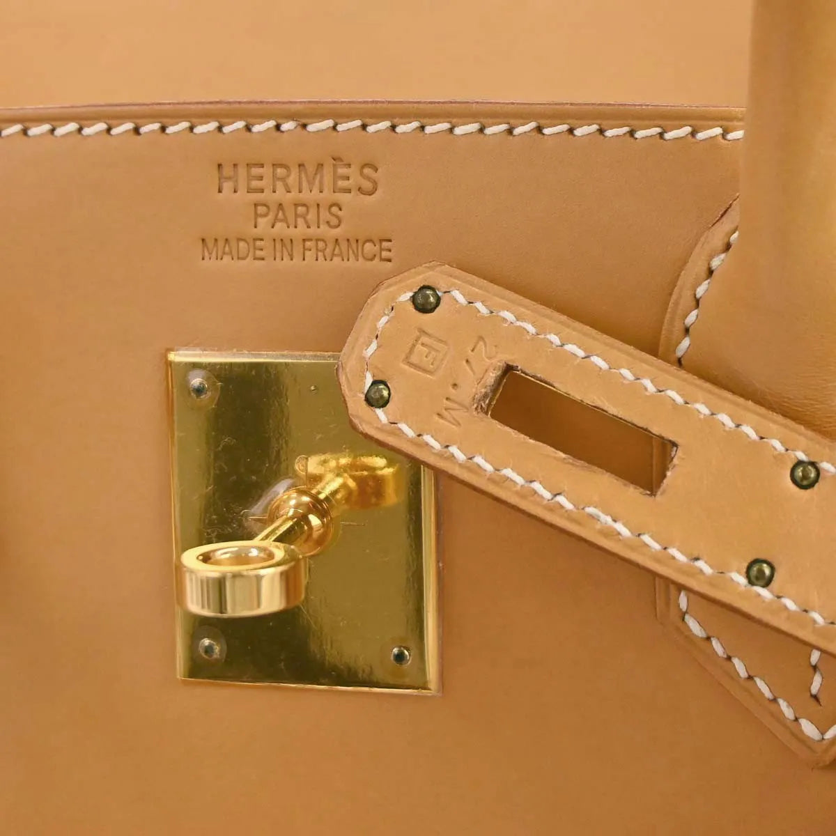 Hermes Hac Birkin Bag Brown Vache Natural With Gold Hardware Neutral Leather Handbag (Pre-Owned)
