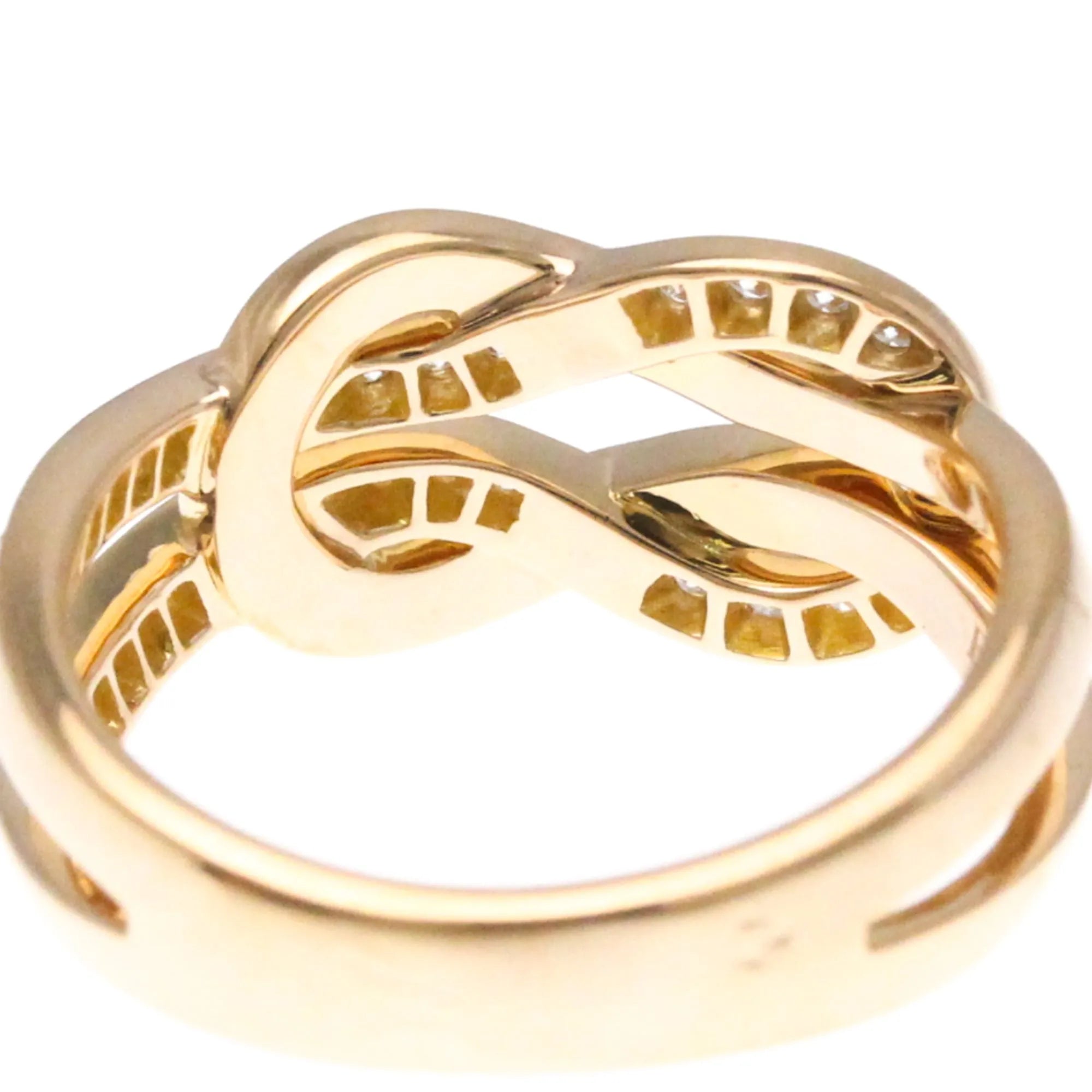 Fred Paris Force 10 Ring 18K Pink Gold And Diamonds Gold Pink_Gold Ring Jewelry (Pre-Owned)