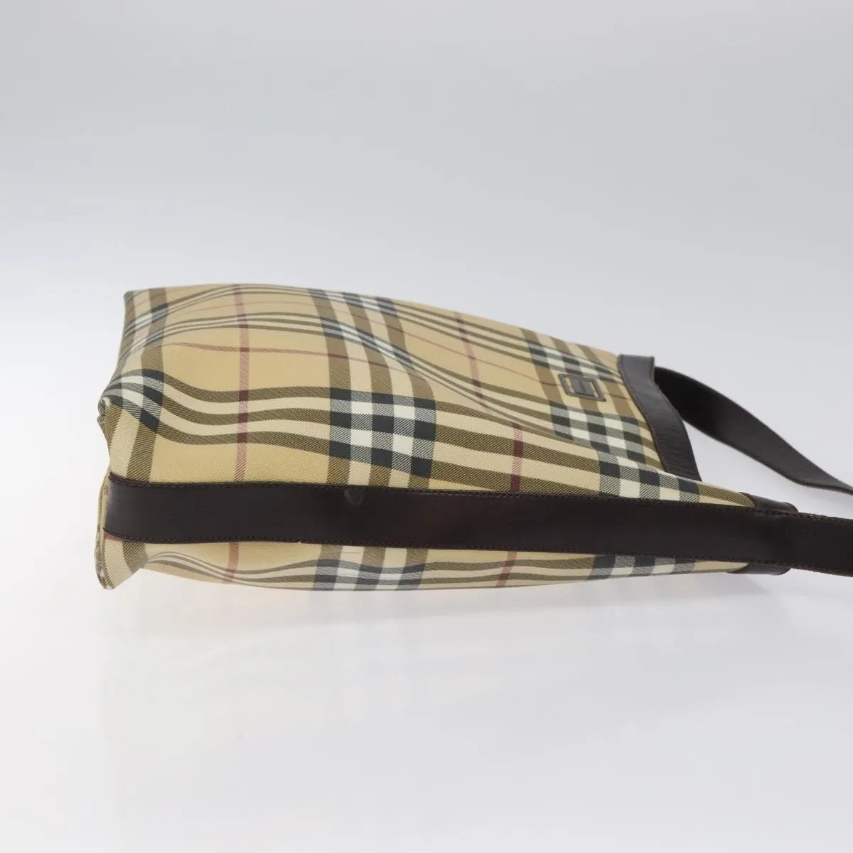Burberry Nova Check Canvas And Leather Beige Canvas Shoulder Bag Bag (Pre-Owned)