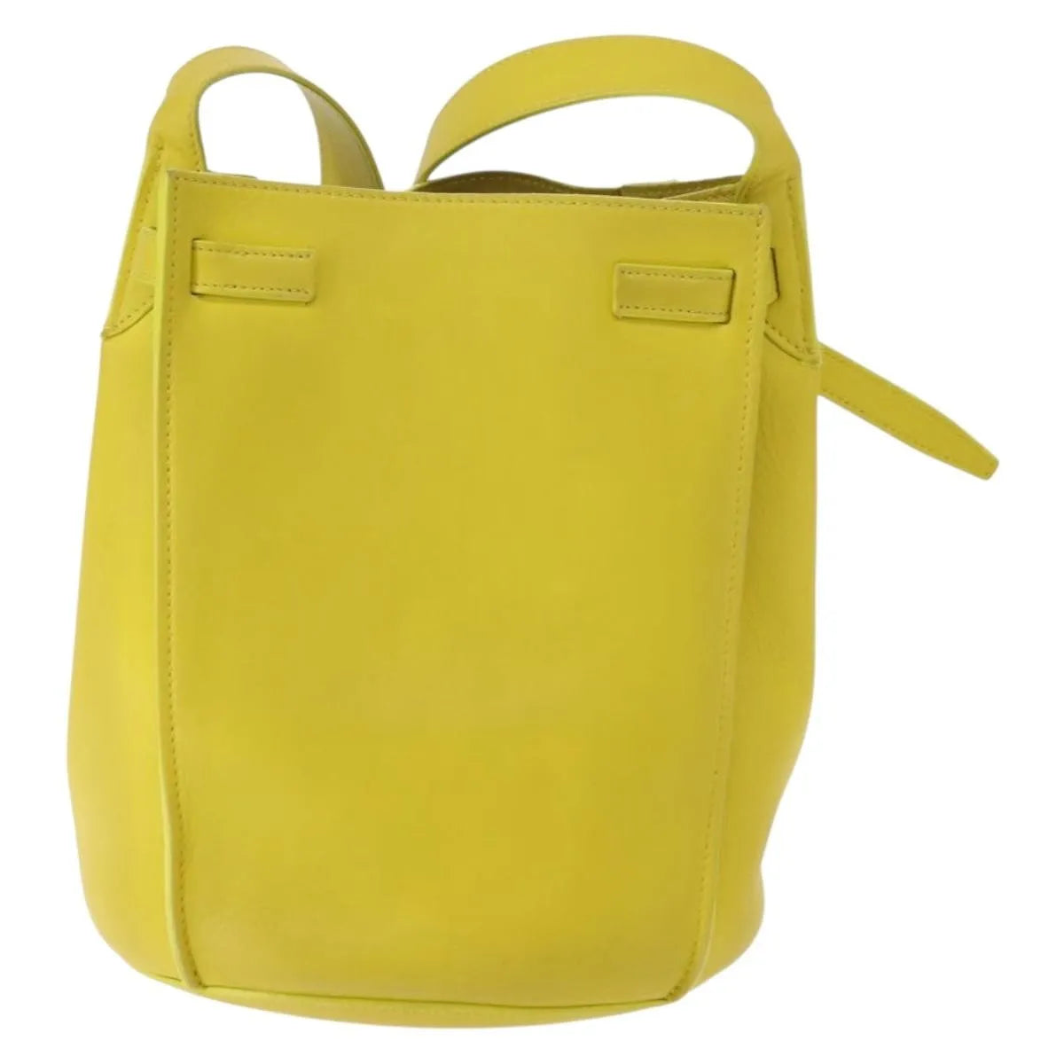 Celine Long Strap Big Bag Bucket Leather Yellow Leather Shoulder Bag Bag (Pre-Owned)