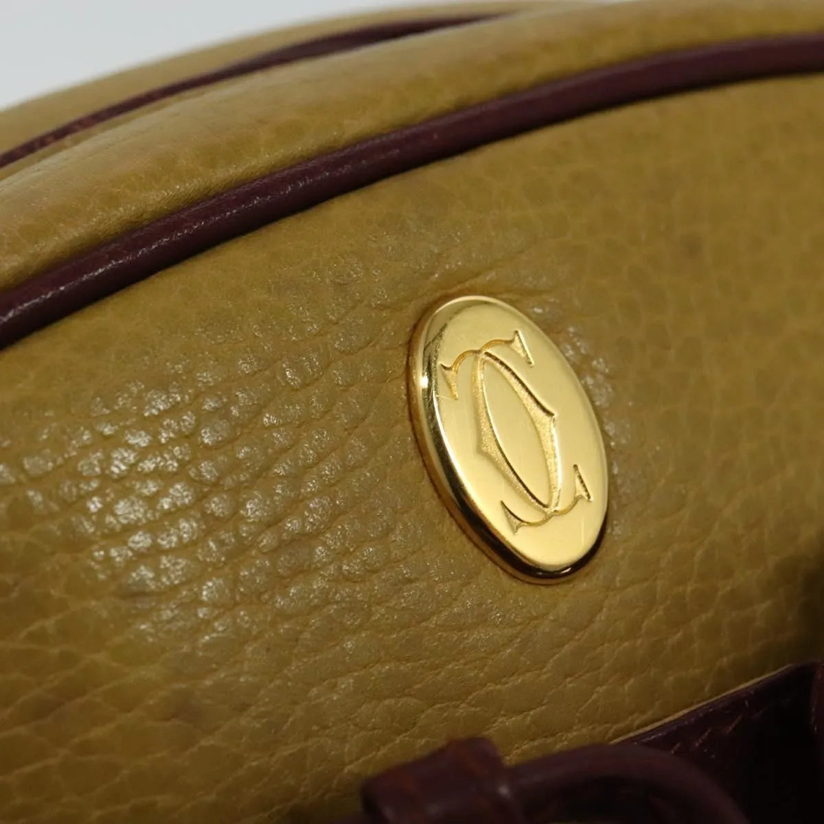 Cartier Tasseled Must De Cartier Leather Beige Leather Shoulder Bag Bag (Pre-Owned)