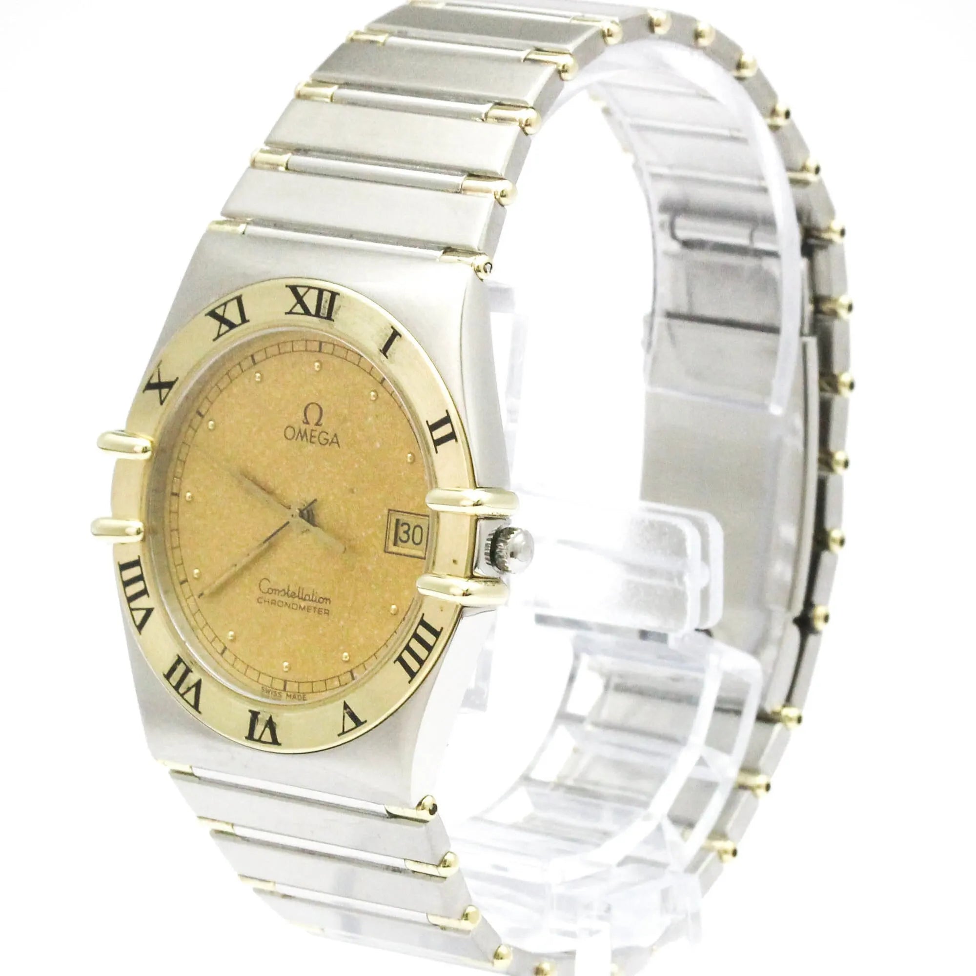 Omega Constellation Quartz Stainless Steel And Yellow Gold Watch (Pre-Owned)