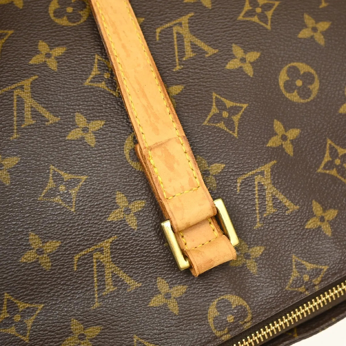 Louis Vuitton Cabas Mezzo Monogram Canvas Brown Canvas Tote Bag Bag (Pre-Owned)