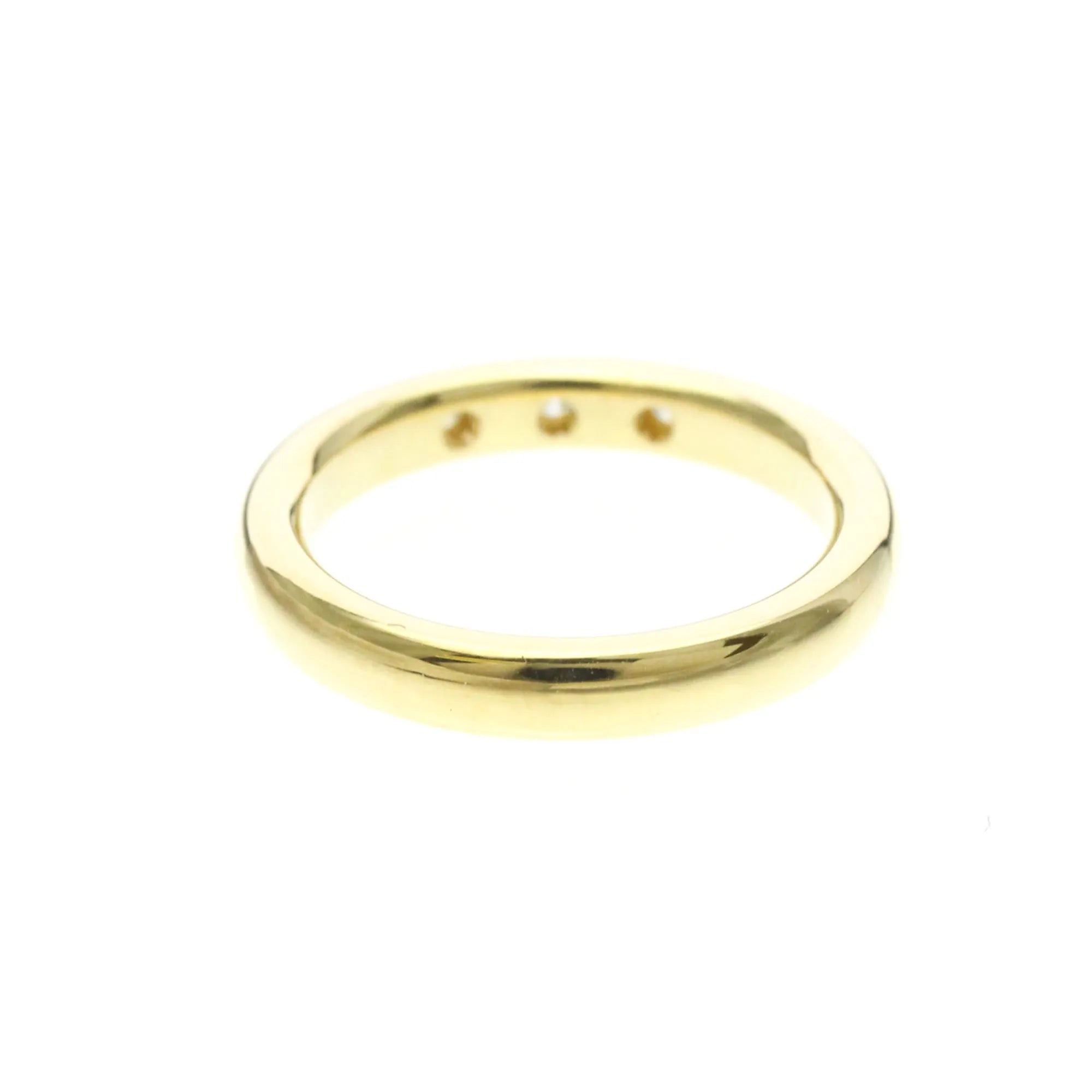 Tiffany & Co. Elsa Peretti 3 Diamond Stacking Band 18K Yellow Gold With Diamonds Gold Yellow_Gold Ring Jewelry (Pre-Owned)