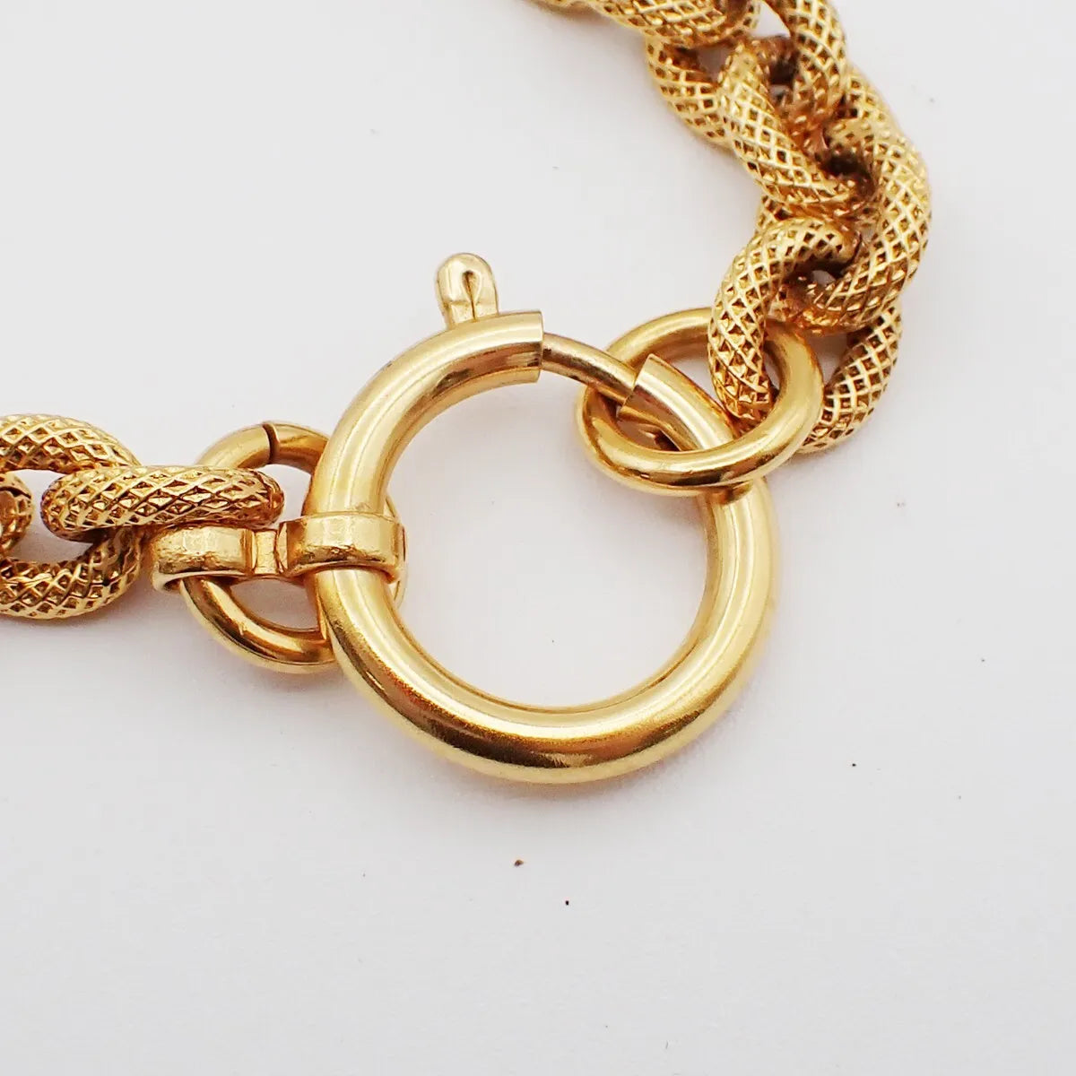 Chanel Vintage Cc Logo Chain Charm Pendant Gold-Plated Gold Gold_Plated Necklace Jewelry (Pre-Owned)