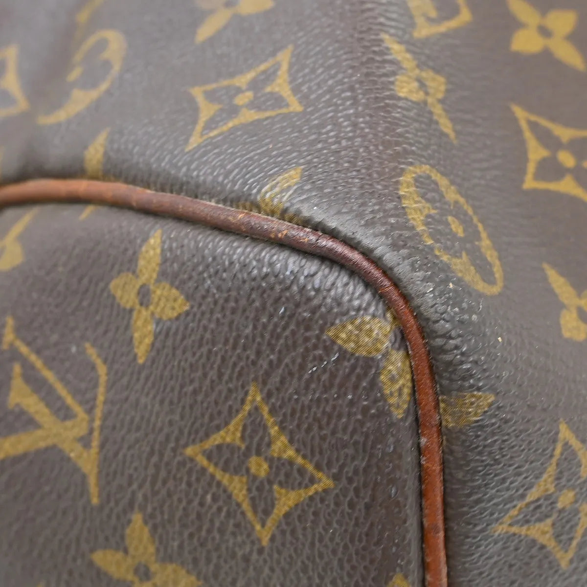 Louis Vuitton Keepall Bag Monogram Canvas Brown Canvas Travel Bag Bag (Pre-Owned)