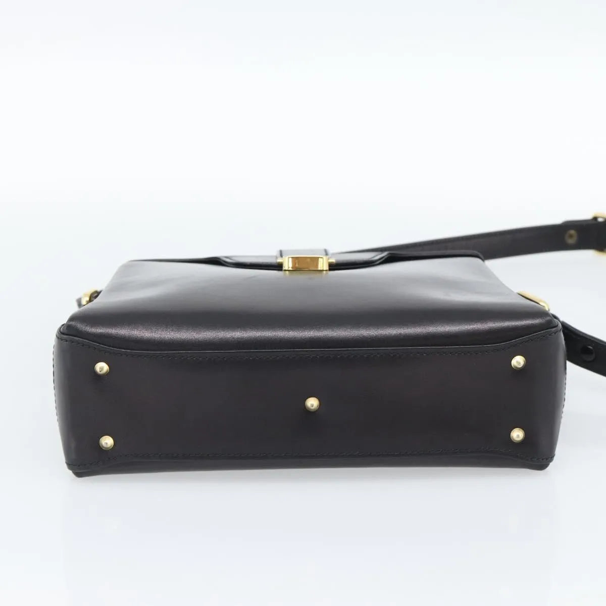 Gucci Vintage Leather Black Leather Shoulder Bag Bag (Pre-Owned)