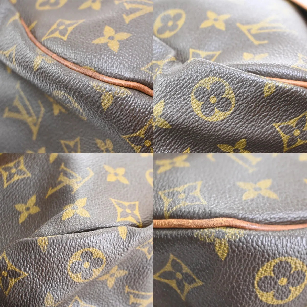 Louis Vuitton Saumur Monogram Canvas Brown Leather Shoulder Bag Bag (Pre-Owned)