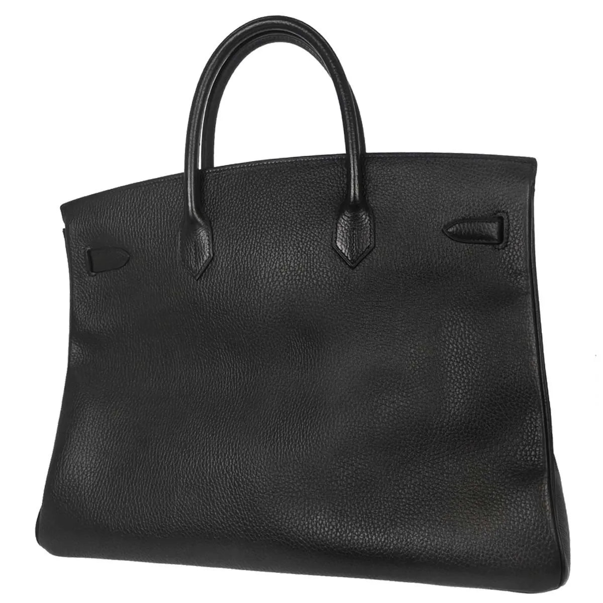 Hermes Birkin Handbag Black Ardennes With Gold Hardware Black Leather Handbag (Pre-Owned)