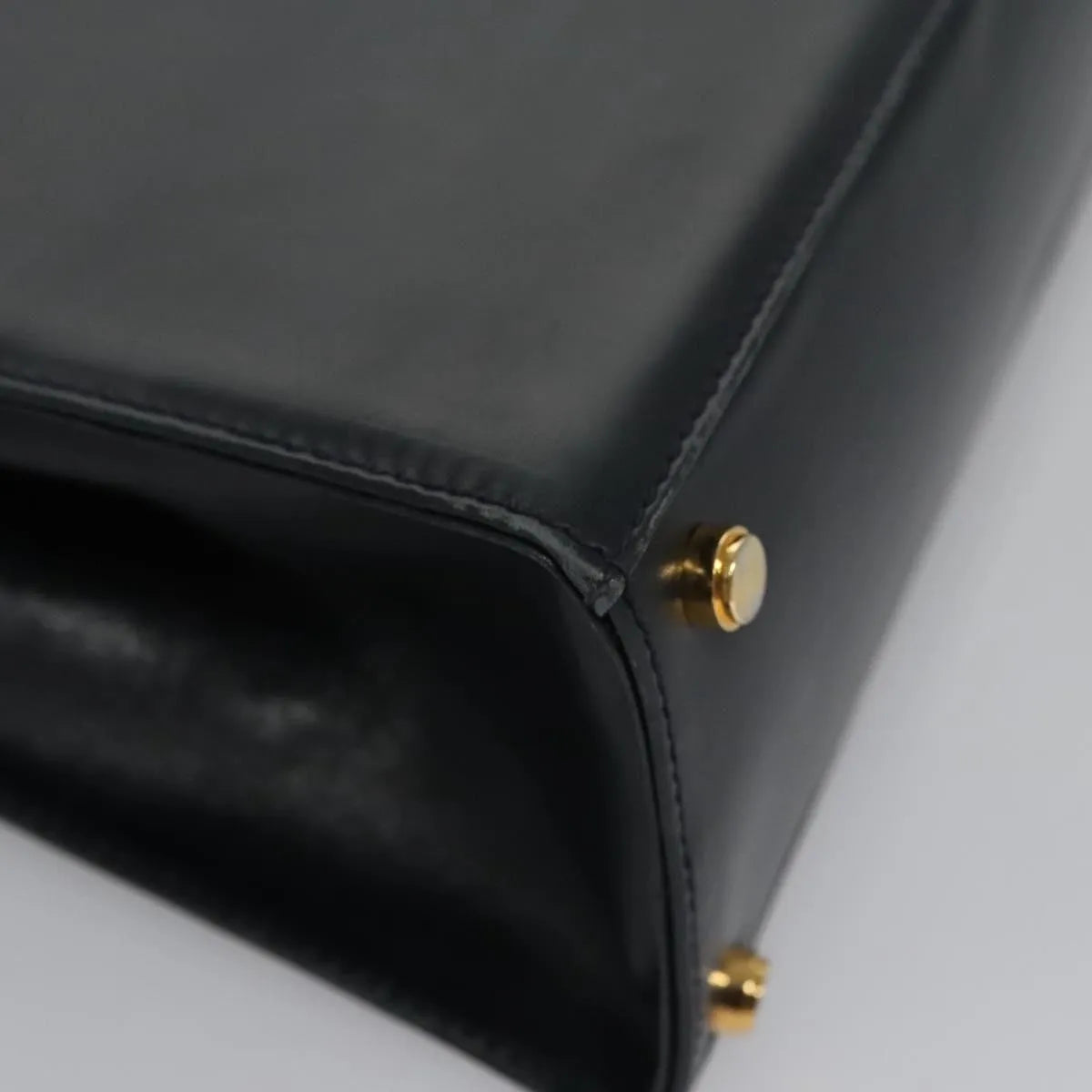 Salvatore Ferragamo Gancini Flap Leather Black Leather Shoulder Bag Bag (Pre-Owned)