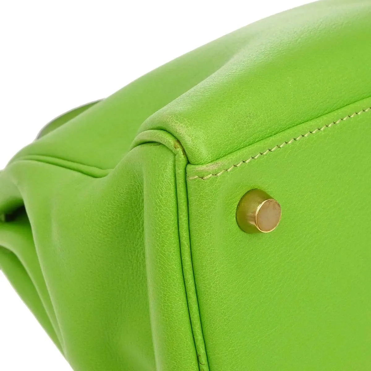 Hermes Kelly Sellier Gullliver Green Calfskin Handbag (Pre-Owned)