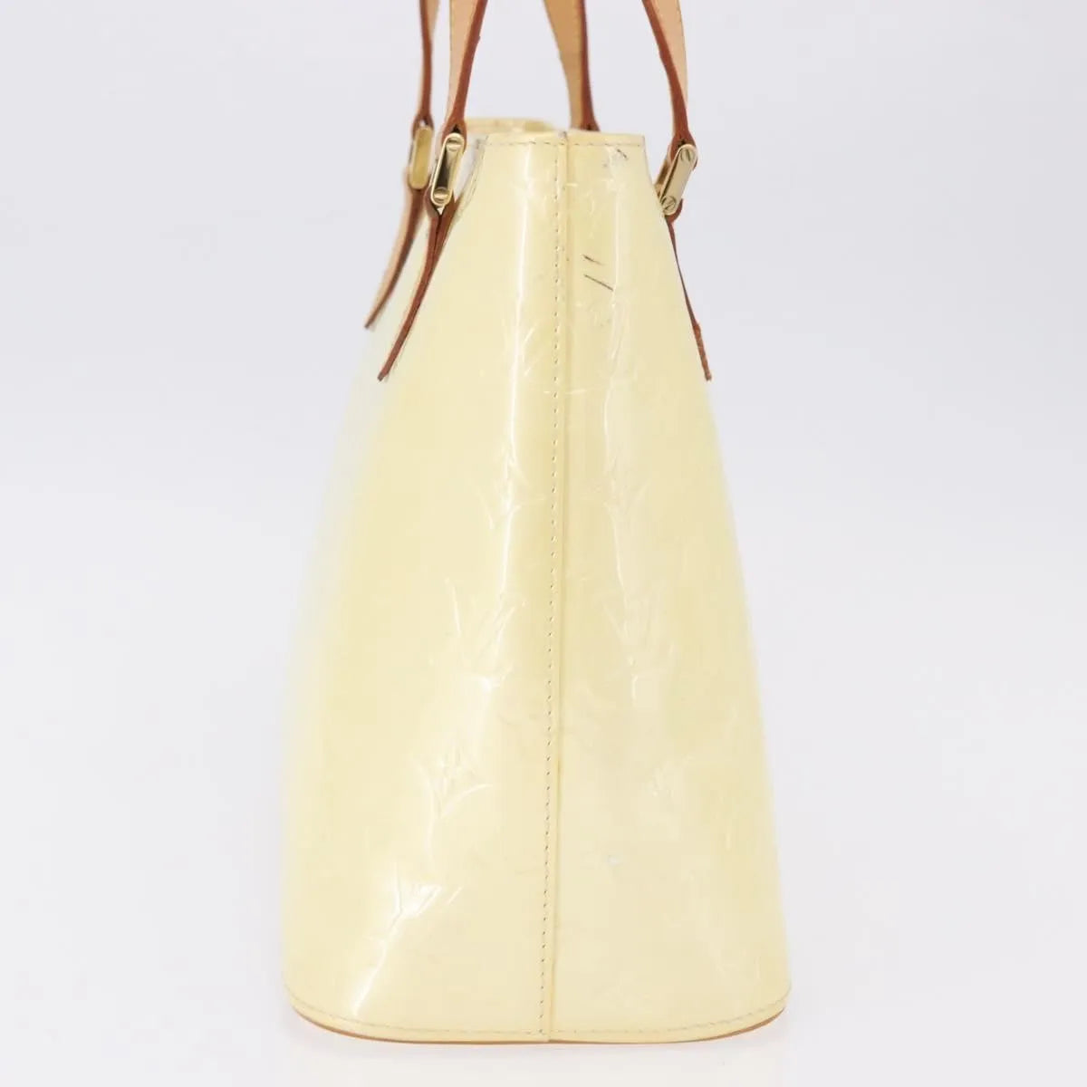 Louis Vuitton Houston Monogram Vernis Beige Patent_Leather Handbag (Pre-Owned)