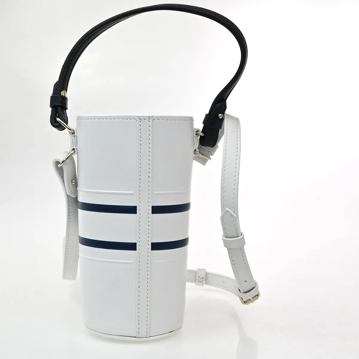 Christian Dior Vibe Bottle Holder Printed Leather White Leather Shoulder Bag Bag (Pre-Owned)