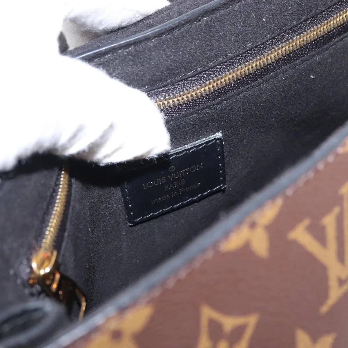 Louis Vuitton One Handle Flap Monogram Canvas And Leather Brown Canvas Handbag (Pre-Owned)