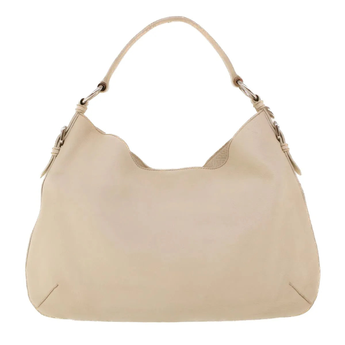 Prada Vintage Shoulder Bag Leather White Leather Shoulder Bag Bag (Pre-Owned)