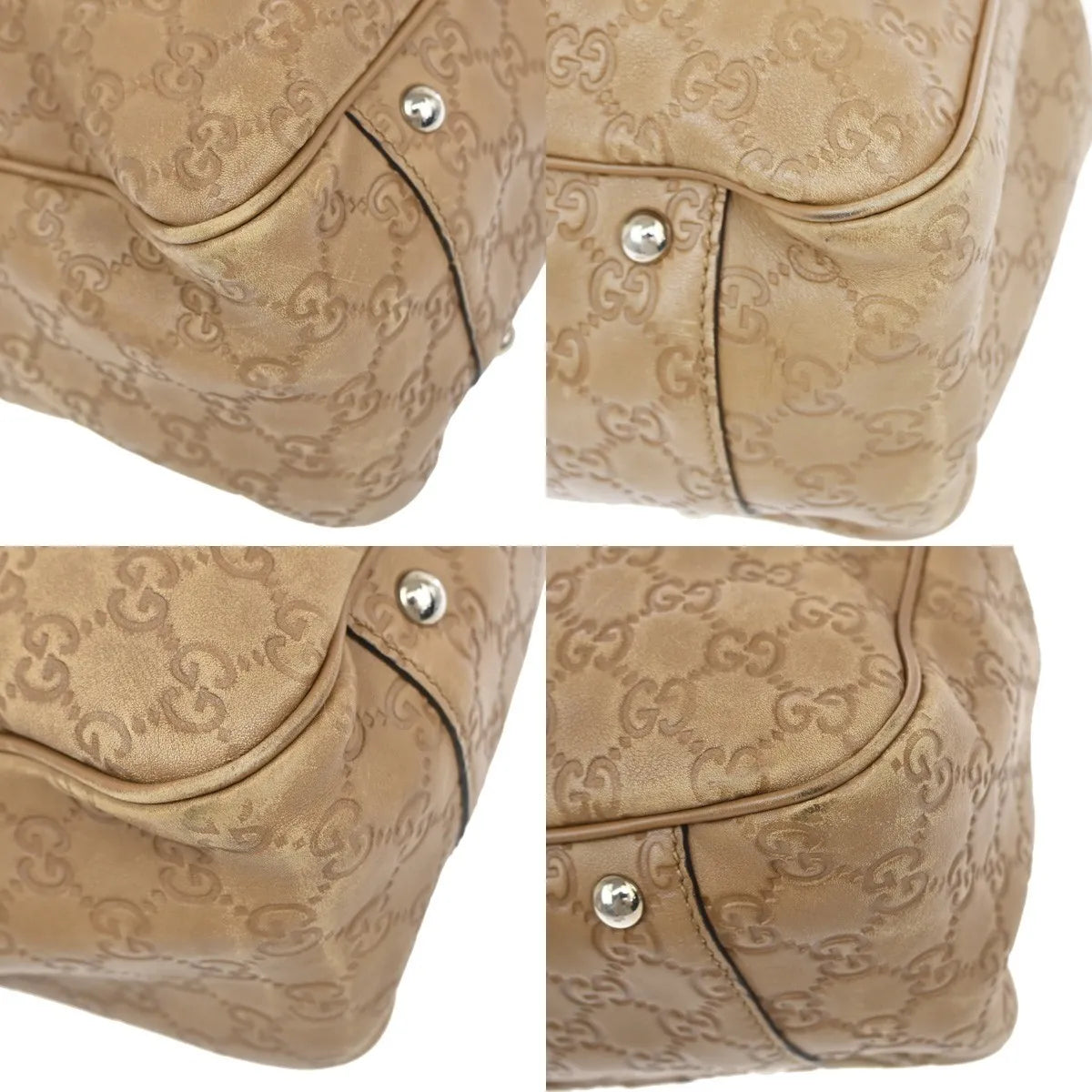 Gucci Twins Tote Guccissima Leather Brown Leather Tote Bag Bag (Pre-Owned)