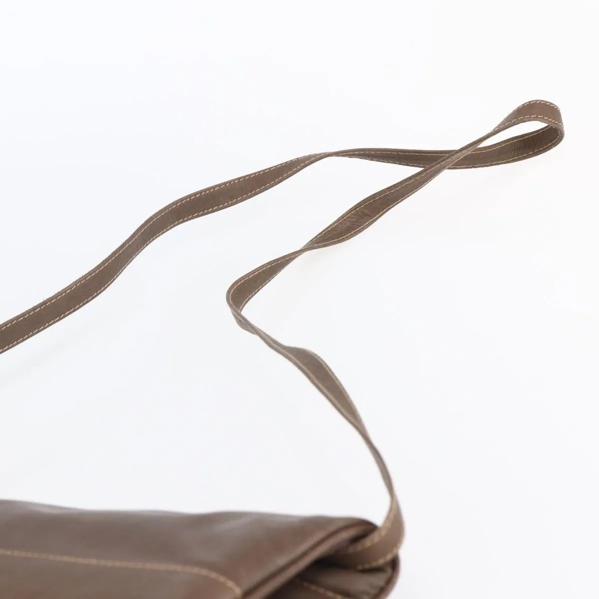 Celine Vintage Leather Brown Leather Shoulder Bag Bag (Pre-Owned)