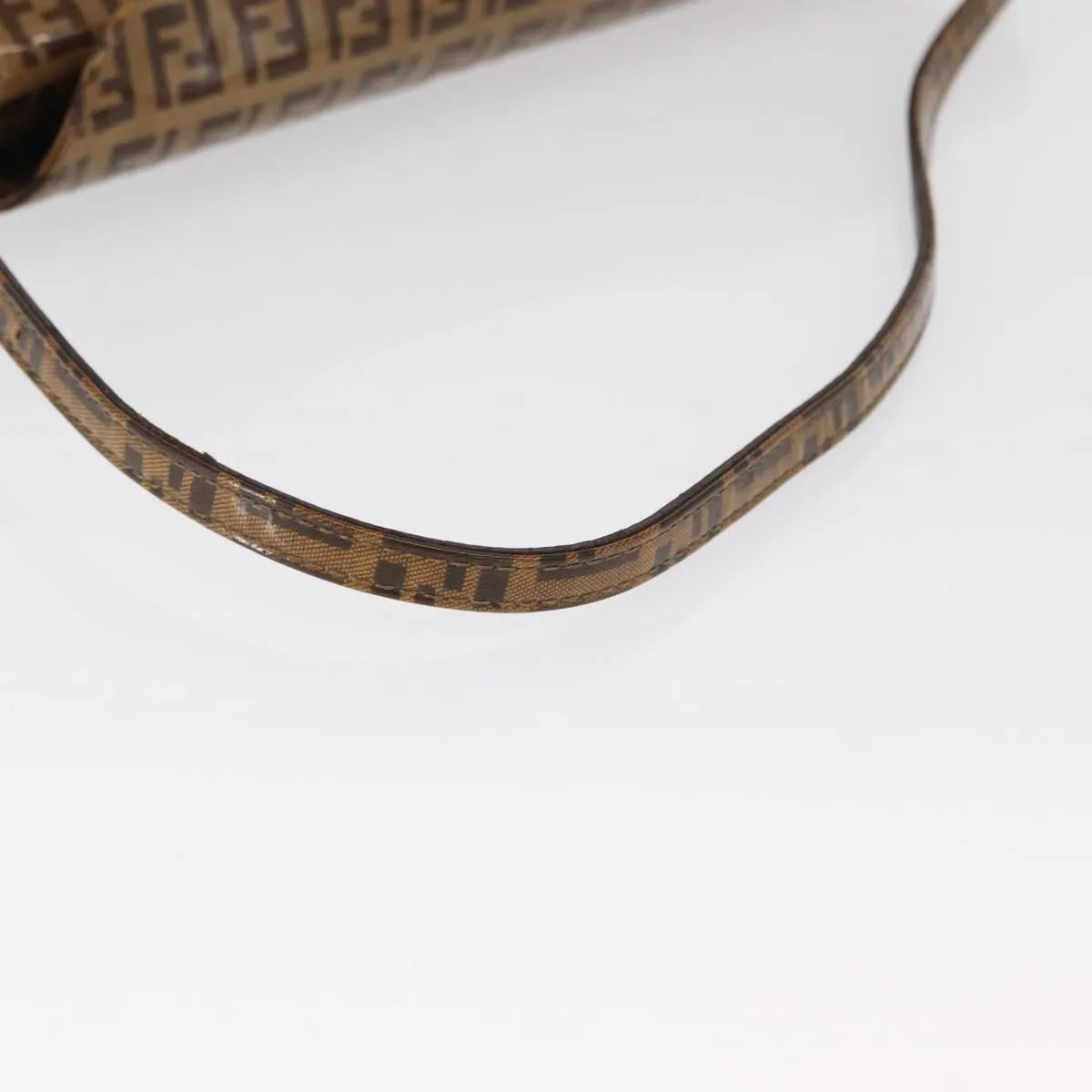 Fendi Mamma Baguette Cuir Verni Brown Pvc Shoulder Bag Bag (Pre-Owned)