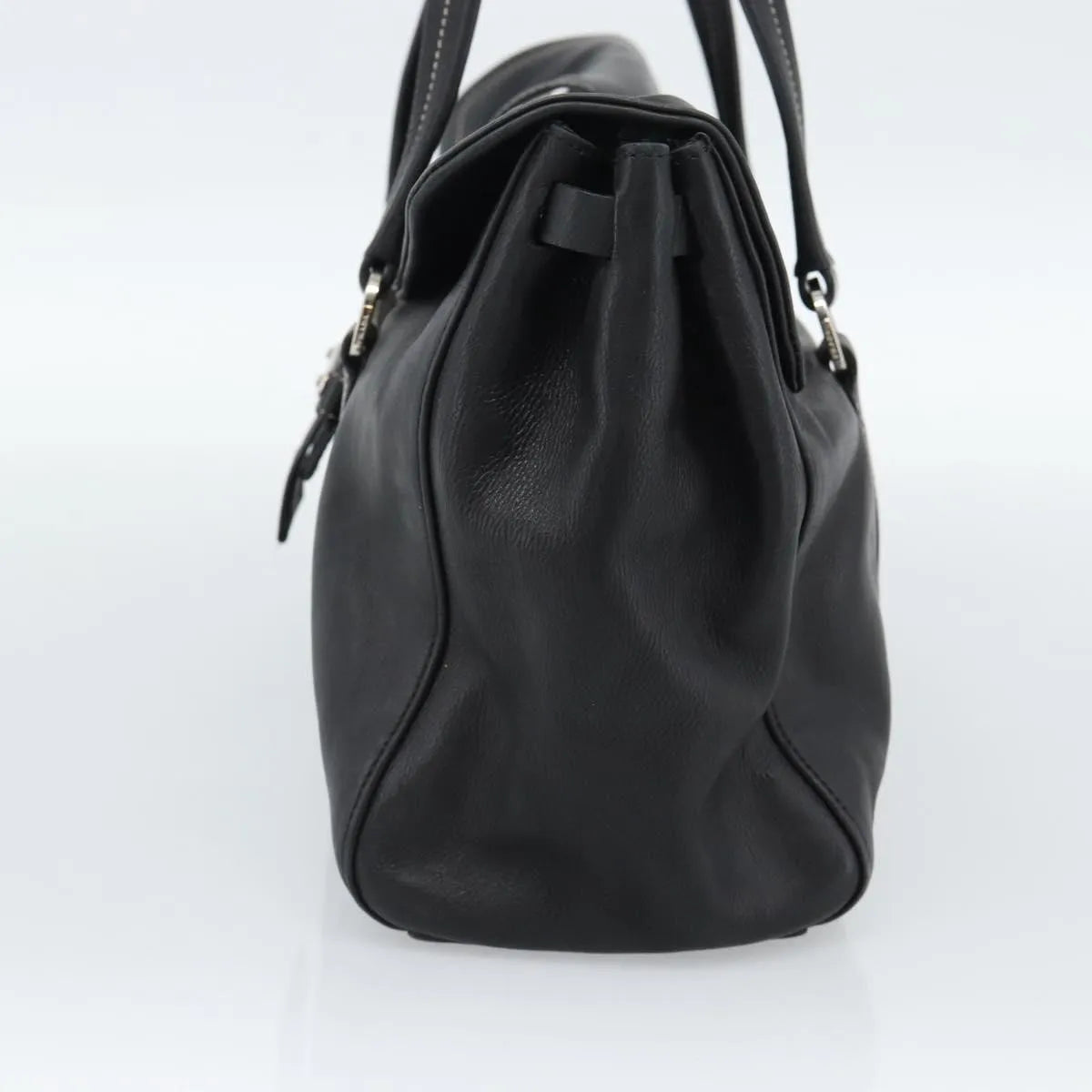 Prada Convertible Shopping Tote Saffiano Leather Saffiano Leather Black Leather Tote Bag Bag (Pre-Owned)