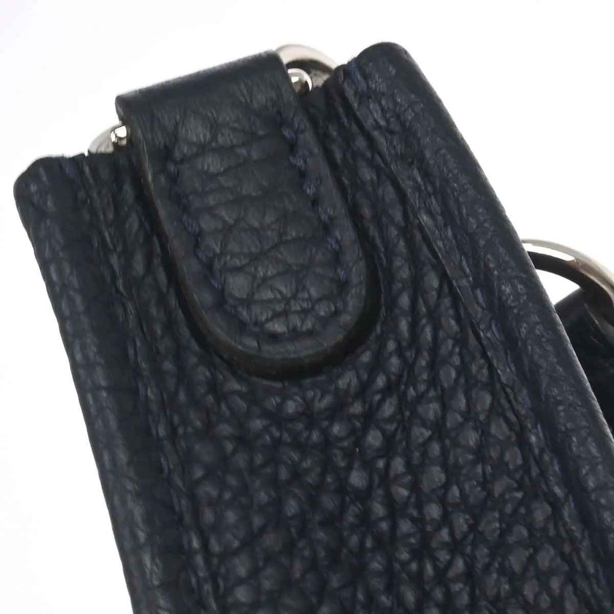 Hermes Evelyne Bag Gen Iii Clemence Blue Leather Shoulder Bag Bag (Pre-Owned)