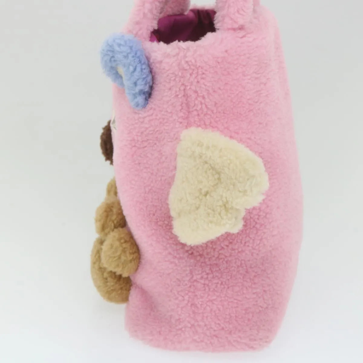 Gucci Children's Flying Bear Tote Wool Pink Wool Handbag (Pre-Owned)