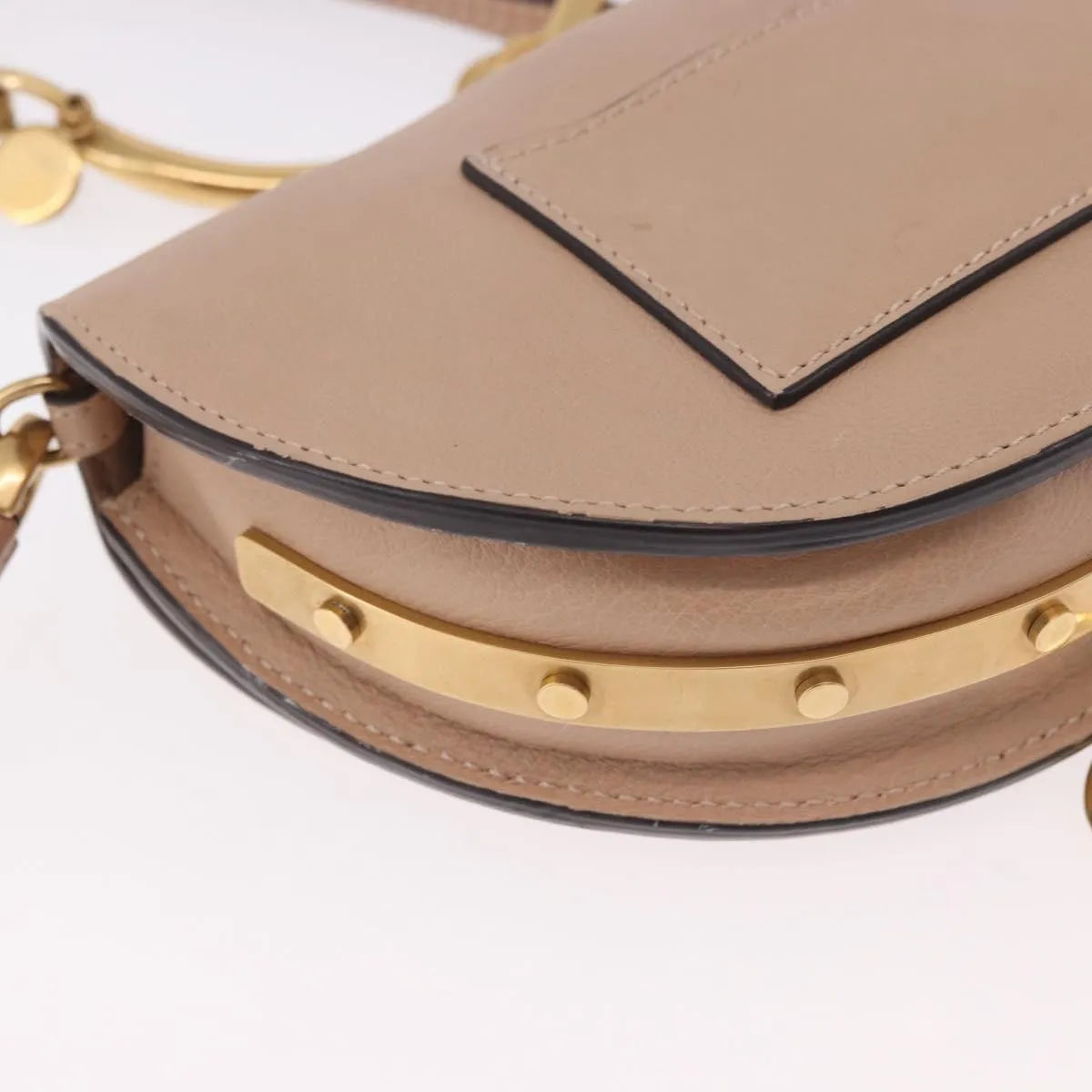 Chloe Nile Minaudière Leather Pink Leather Handbag (Pre-Owned)