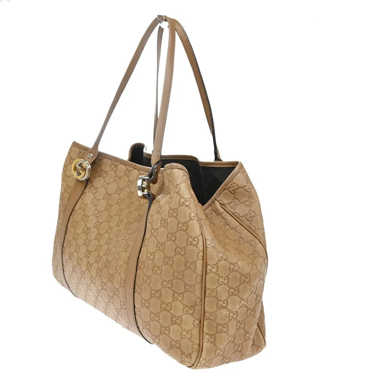 Gucci Twins Tote Guccissima Leather Brown Leather Tote Bag Bag (Pre-Owned)