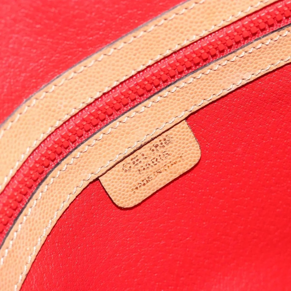 Celine Vintage Leather Beige Leather Shoulder Bag Bag (Pre-Owned)
