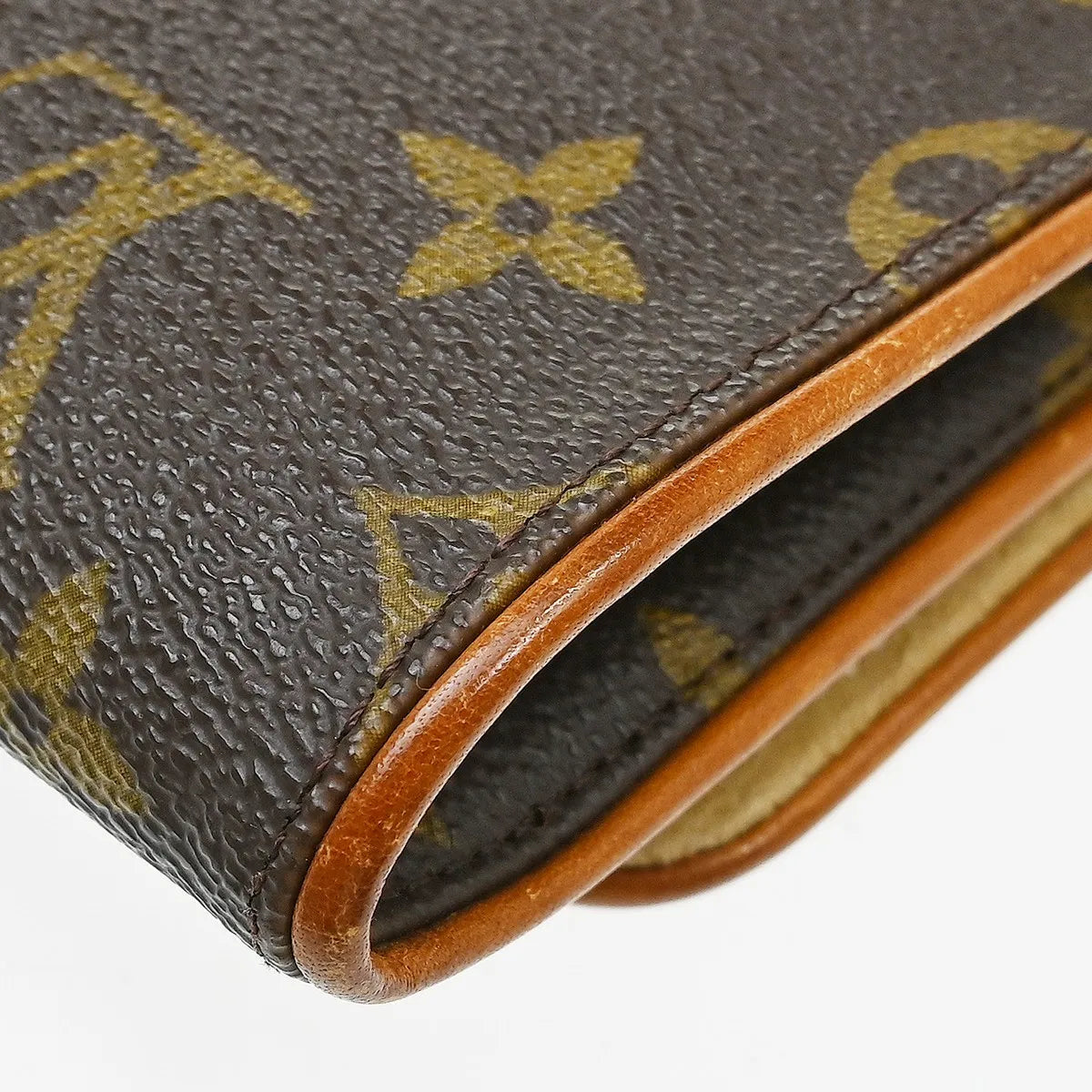 Louis Vuitton Twin Monogram Canvas Brown Canvas Clutche & Pouche Bag (Pre-Owned)