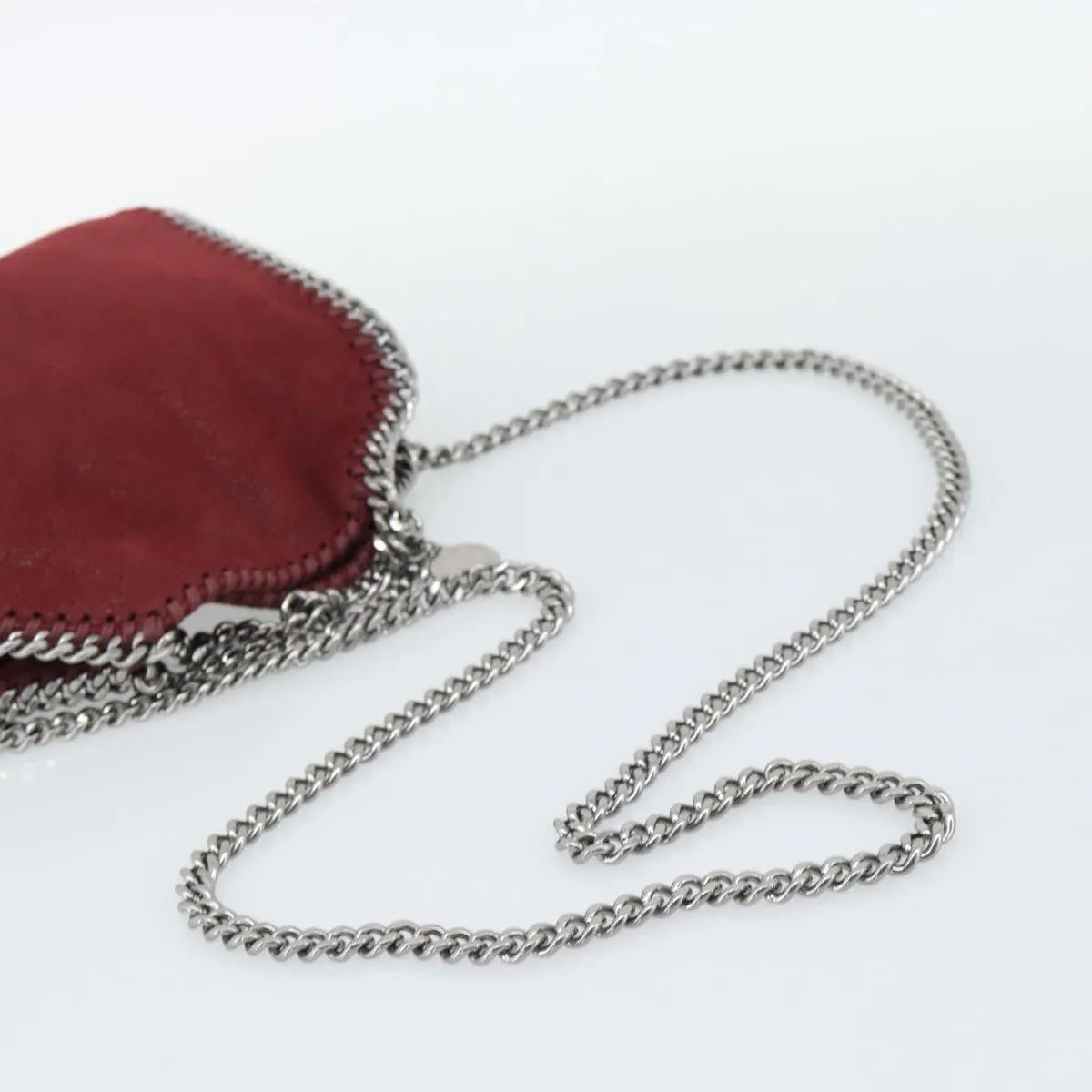 Stella Mccartney Falabella Fold Over Clutch Faux Leather Burgundy Polyester Crossbody Bag Bag (Pre-Owned)