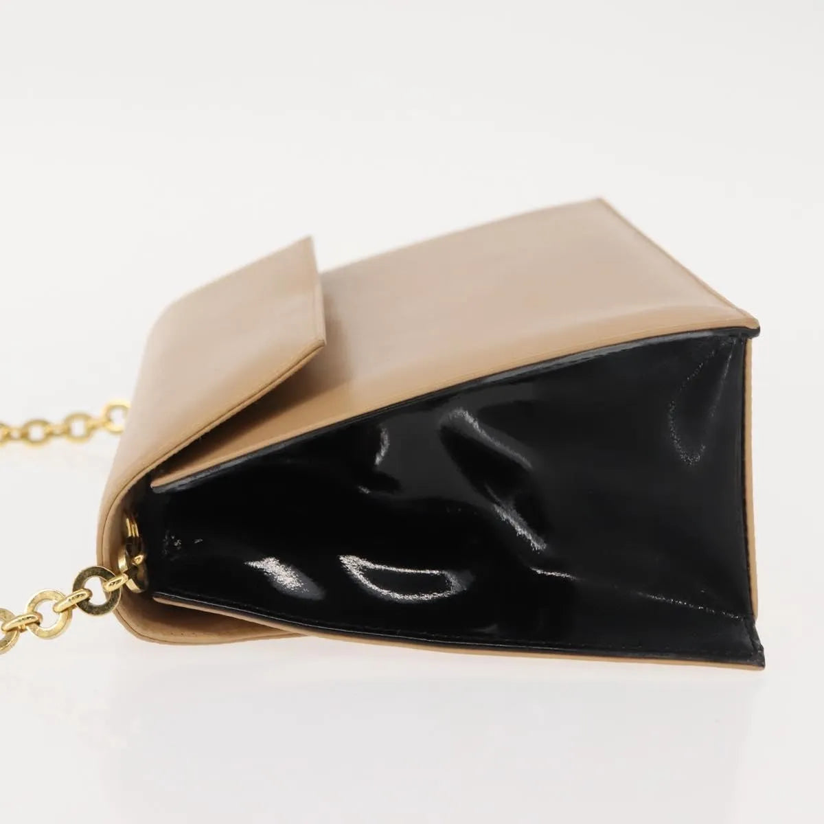 Salvatore Ferragamo Vintage Flap Leather Beige Leather Shoulder Bag Bag (Pre-Owned)