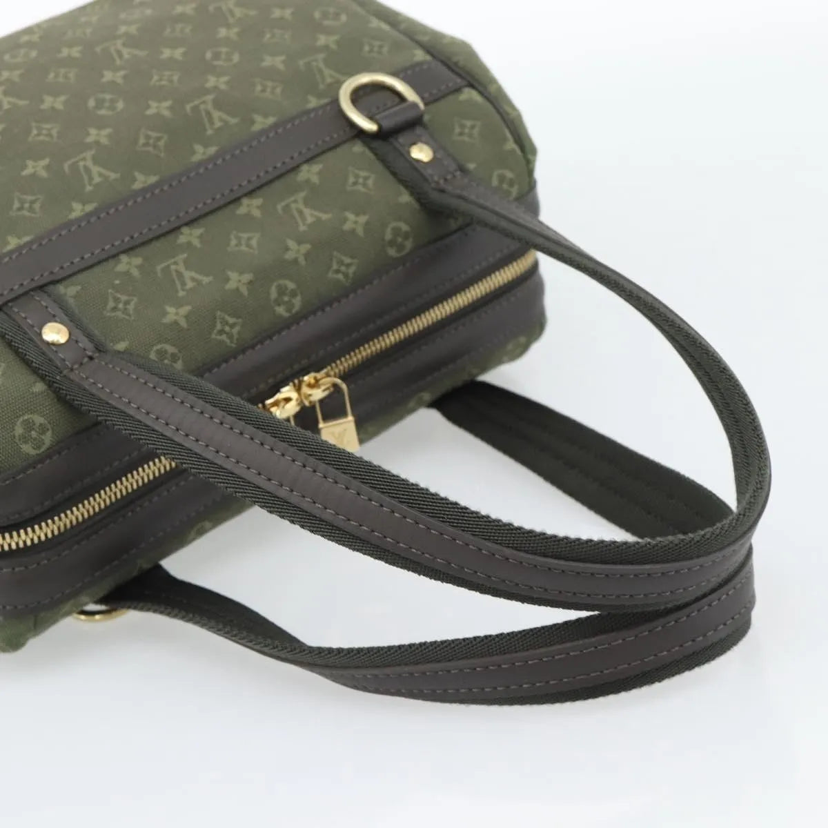 Louis Vuitton Joséphine Mini Lin Khaki Canvas Handbag (Pre-Owned)