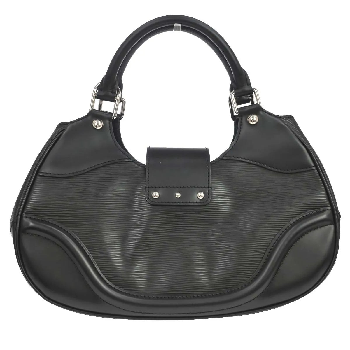 Louis Vuitton Montaigne Sac Epi Leather Black Leather Handbag (Pre-Owned)