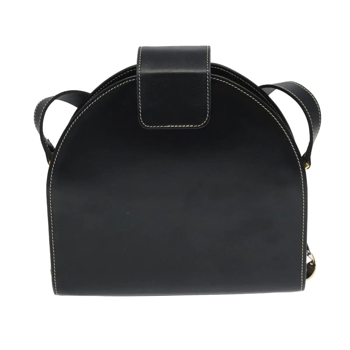 Christian Dior Vintage Leather Black Leather Shoulder Bag Bag (Pre-Owned)