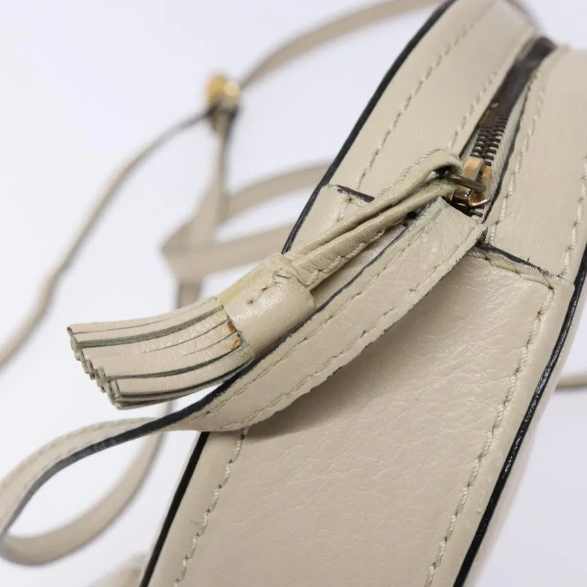 Bottega Veneta Vintage Leather Beige Leather Shoulder Bag Bag (Pre-Owned)