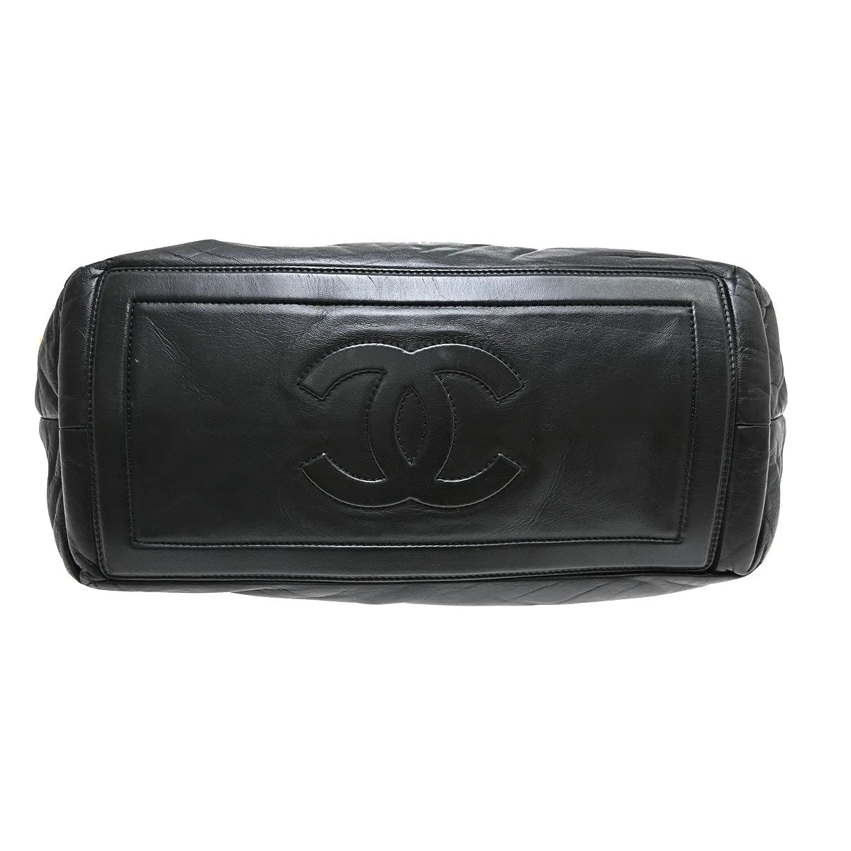 Chanel Coco Cocoon Reversible Tote Quilted Lambskin Black Leather Tote Bag Bag (Pre-Owned)