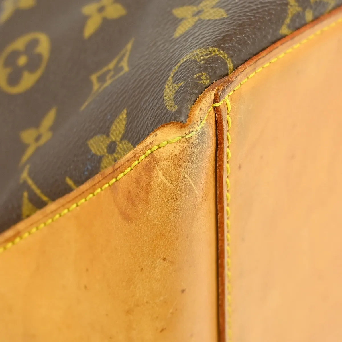 Louis Vuitton Cabas Mezzo Monogram Canvas Brown Canvas Shoulder Bag Bag (Pre-Owned)