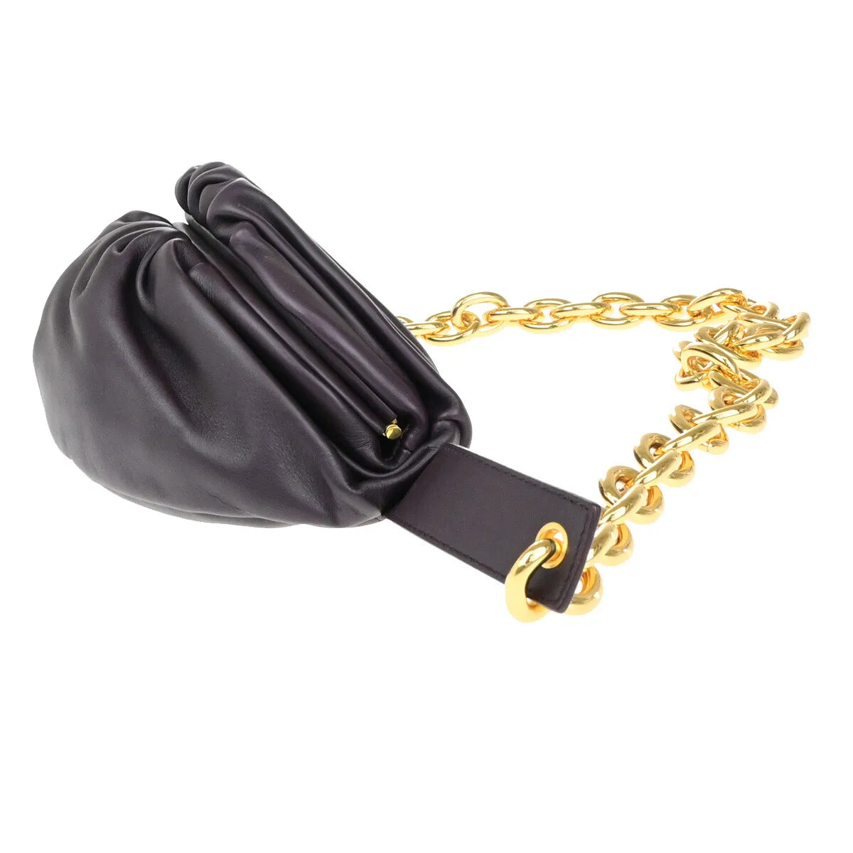 Bottega Veneta The Chain Leather Burgundy Leather Bag (Pre-Owned)