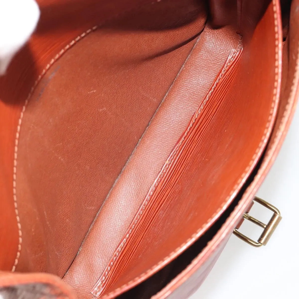 Louis Vuitton Cartouchiere Epi Leather Brown Leather Shoulder Bag Bag (Pre-Owned)