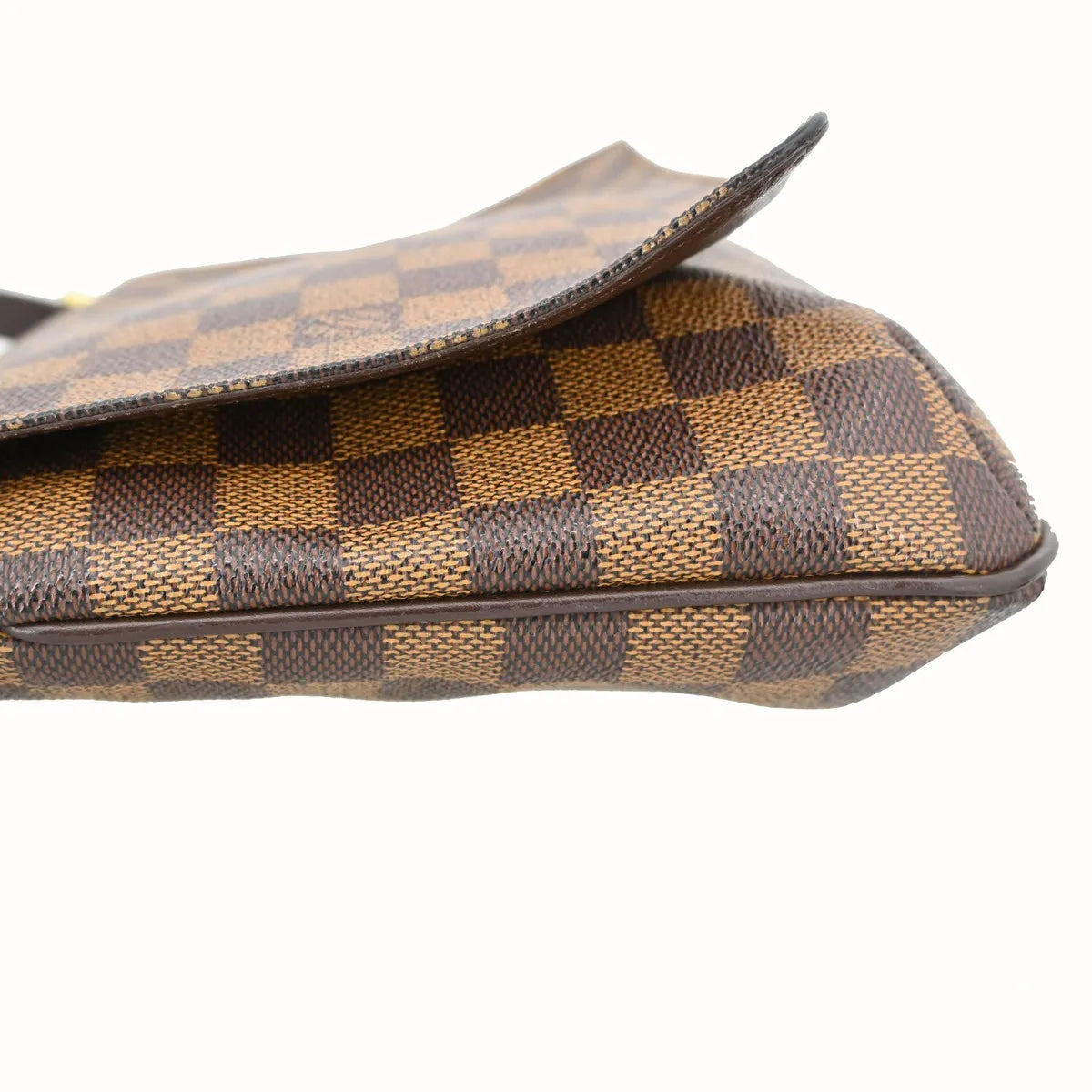 Louis Vuitton Musette Tango Damier Ebene Brown Canvas Shoulder Bag Bag (Pre-Owned)