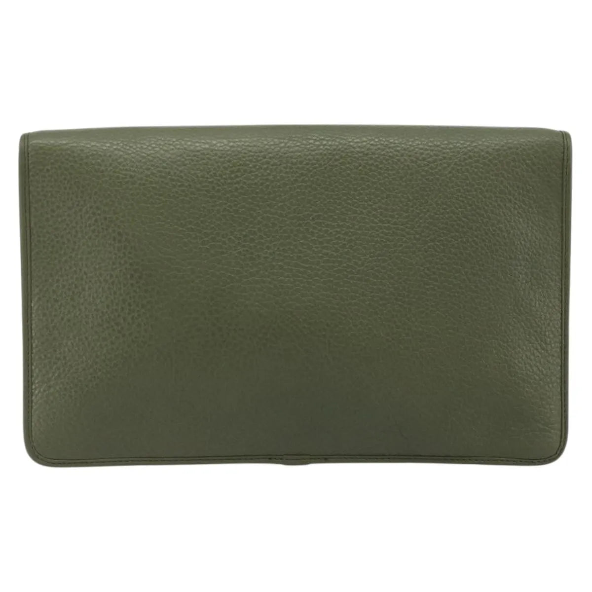 Christian Dior Vintage Chain Flap Leather Green Leather Shoulder Bag Bag (Pre-Owned)