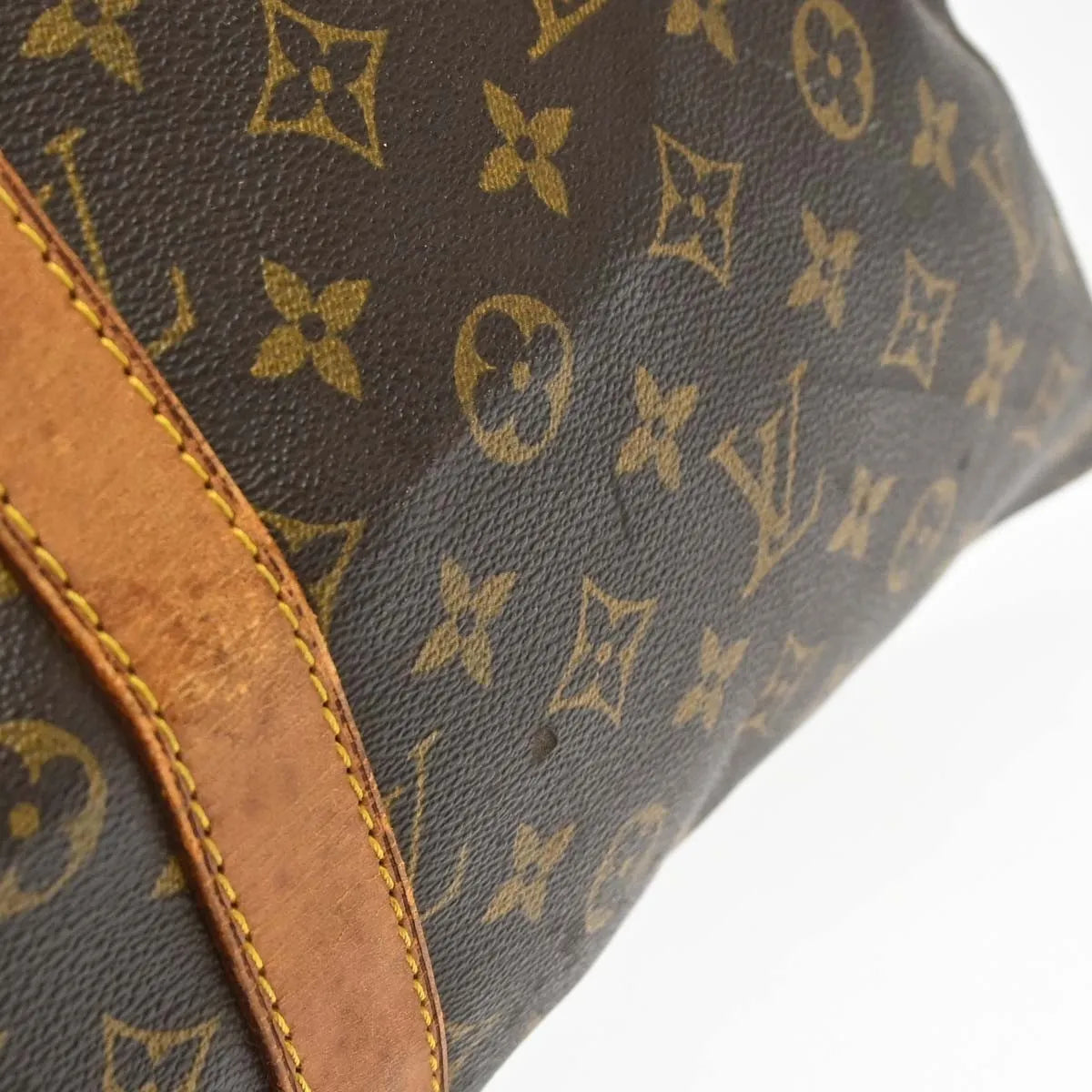 Louis Vuitton Keepall Bandouliere Bag Monogram Canvas Brown Canvas Travel Bag Bag (Pre-Owned)