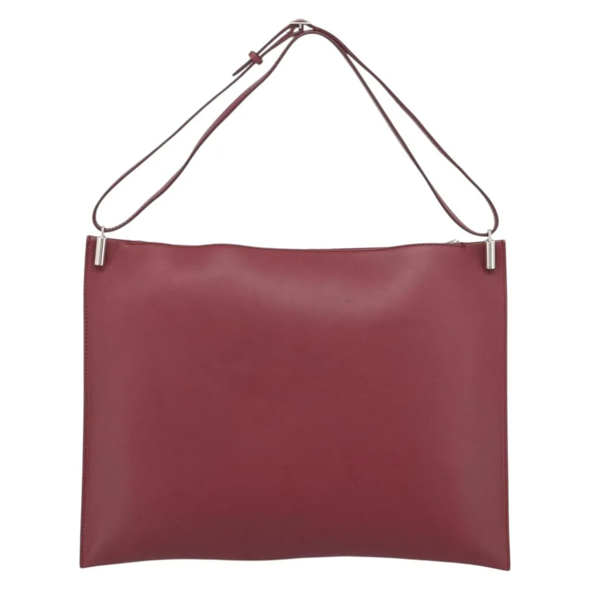 Celine Fortune Cookie Convertible Leather Burgundy Leather Shoulder Bag Bag (Pre-Owned)