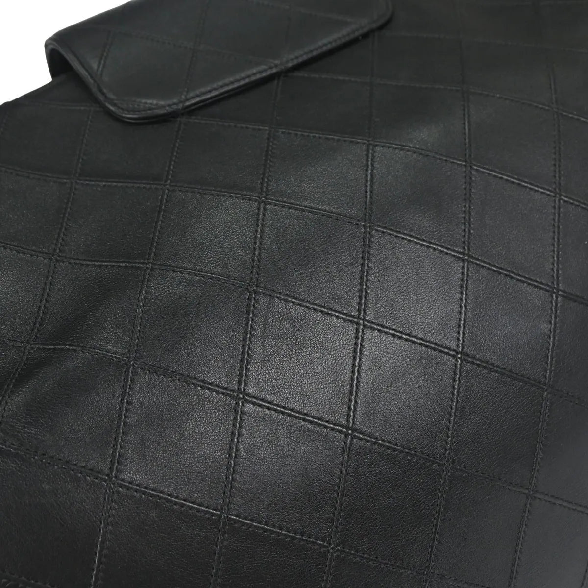 Chanel Vintage Supermodel Weekender Quilted Leather Black Leather Shoulder Bag Bag (Pre-Owned)
