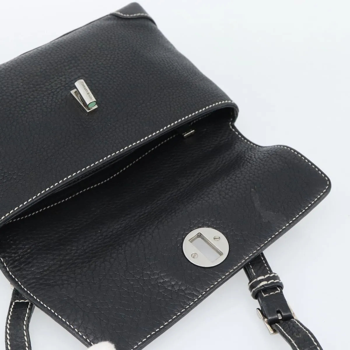Tiffany & Co. Vintage Leather Black Leather Shoulder Bag Bag (Pre-Owned)