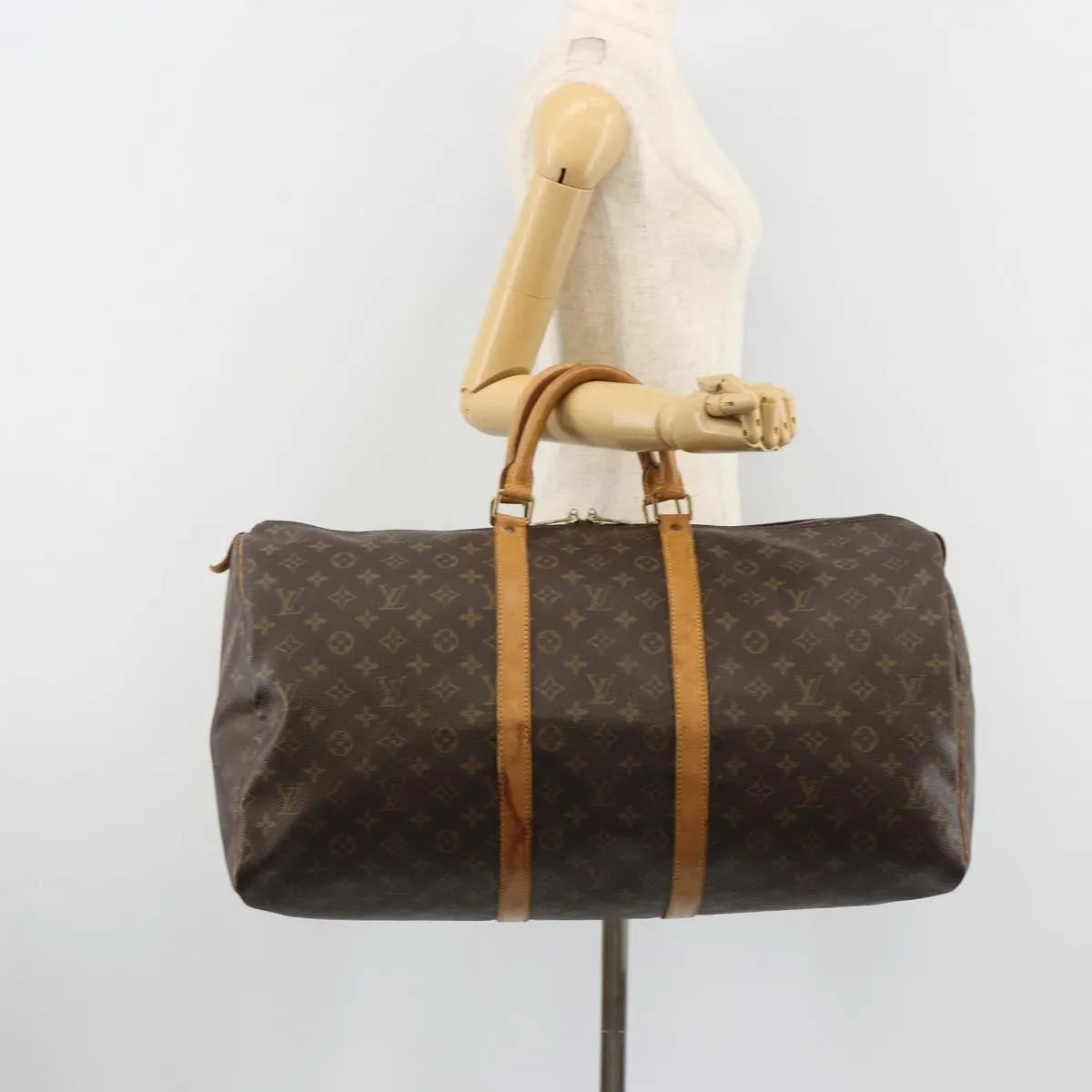 Louis Vuitton Keepall Monogram Canvas Brown Canvas Travel Bag Bag (Pre-Owned)