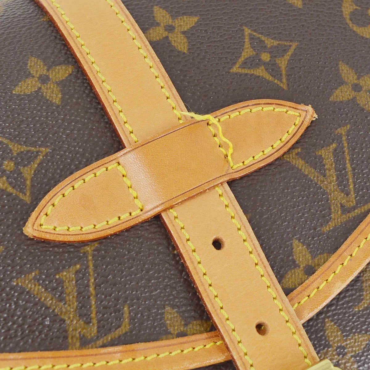 Louis Vuitton Saumur Monogram Canvas Brown Canvas Shoulder Bag Bag (Pre-Owned)